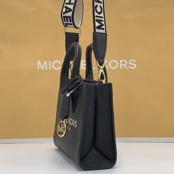 MICHAEL KORS Mirella Extra-Small Shopper XBody Crossbody Bag NWT Black color - Picture 6 of 14